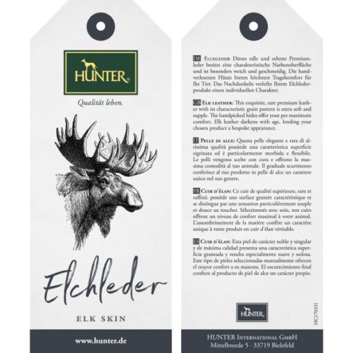 Hunter Geschirr Round & Soft Luxus Elk schwarz-6215