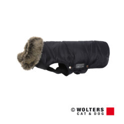 Parka mit Fellkragen schwarz