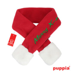 Puppia Weihnachtsschal klassisch rot