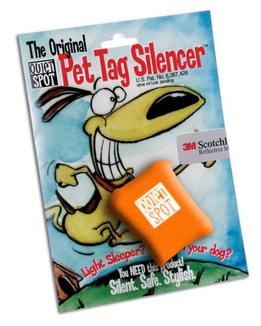 Quiet Spot - Pet Tag Silencer orange