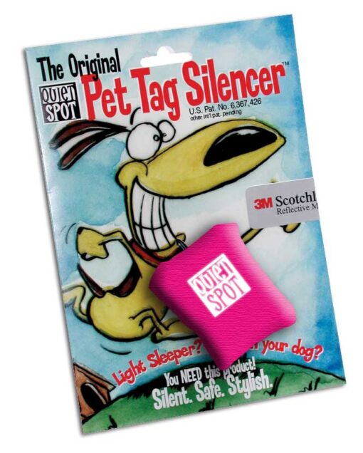 Quiet Spot - Pet Tag Silencer pink