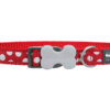 Red Dingo Halsband Design White Spots Red