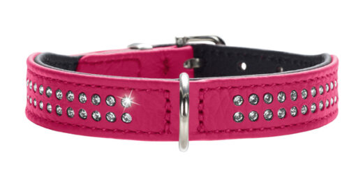 Hunter Halsband Diamond Petit pink / schwarz