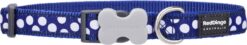 Red Dingo Halsband Design White Spots Navy