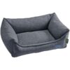 Hunter Hundesofa Prag Easy Clean dunkelblau / grau