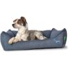 Hunter Hundesofa Prag Easy Clean dunkelblau / grau