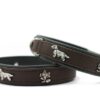 Maul Halsband "Dackel" dunkelbraun / grün