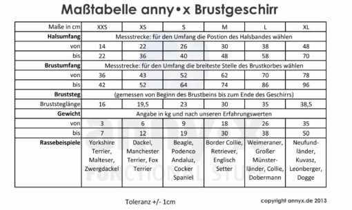 annyx Brustgeschirr Fun braun / petrol-7402