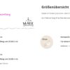 Größentabelle Minis
