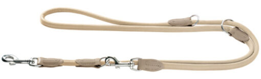 Hunter Verstellbare Führleine Round & Soft Elk beige