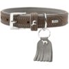 Hunter Halsband Lucca walnuss / grau