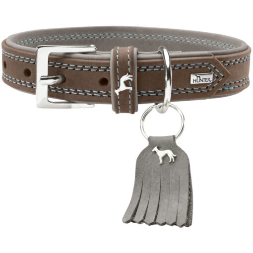 Hunter Halsband Lucca walnuss / grau