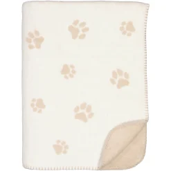 Cawö Wohndecke WE LOVE DOGS Pfoten natur/beige