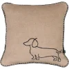 Cawö Kissenhülle WE LOVE DOGS Dackel schwarz/beige