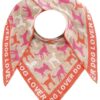 Zwillingsherz Dreieckstuch "Dog Lover" orange/pink